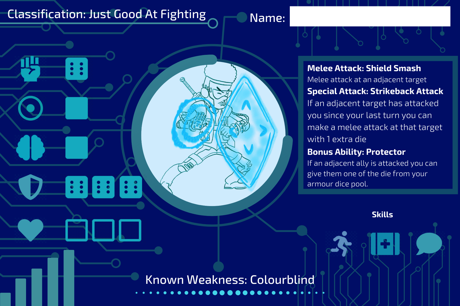 Good with weapons hero